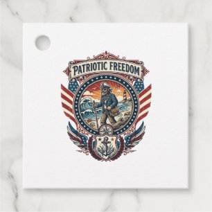 Patriotisches Beachcomber-Vektorgrafik-T-Shirt_1 Geschenkanhänger