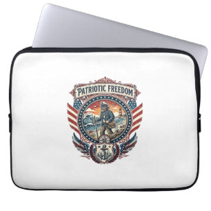Patriotisches Beachcomber-Vektorgrafik-T-Shirt_1 Laptopschutzhülle