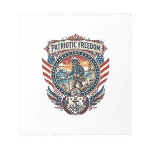 Patriotisches Beachcomber-Vektorgrafik-T-Shirt_1 Notizblock