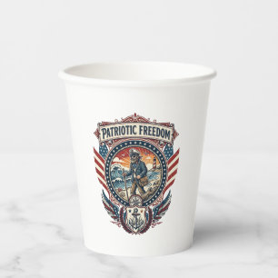 Patriotisches Beachcomber-Vektorgrafik-T-Shirt_1 Pappbecher