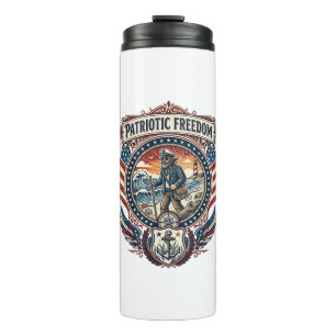 Patriotisches Beachcomber-Vektorgrafik-T-Shirt_1 Thermosbecher
