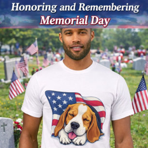 Patriotisches Beagle-Hund-T-Shirt  T-Shirt