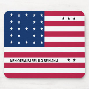 Patriotisches Bikini-Atoll-Flagge-Mauspad Mousepad