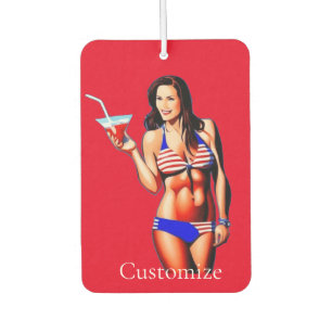 Patriotisches Bikini-Fitnessmodel Thunder_Cove  Autolufterfrischer