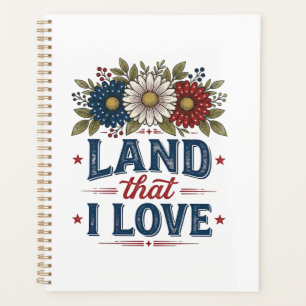 Patriotisches Blumenland, das ich liebe Shirt Desi Planer