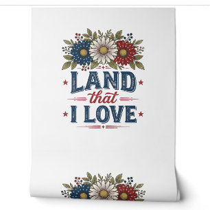 Patriotisches Blumenland, das ich liebe Shirt-Desi Tapete