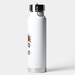 Patriotisches Blumenland, das ich liebe Shirt Desi Trinkflasche