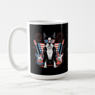 Patriotisches Boston-Terrier-Hundliebhaber-Design Kaffeetasse
