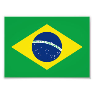 Patriotisches Brasilien-Flagge-Foto-Print Fotodruck