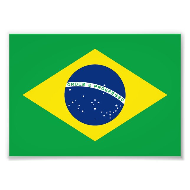 Patriotisches Brasilien Foto drucken (Vorne)