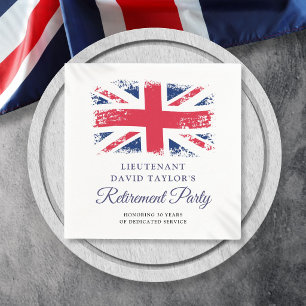 Patriotisches Britisches Union Jack Flag Retiremen Serviette