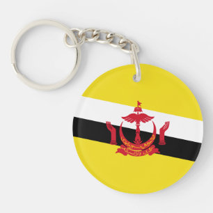 Patriotisches Brunei-Flagge-Schlüsselanhänger Schlüsselanhänger