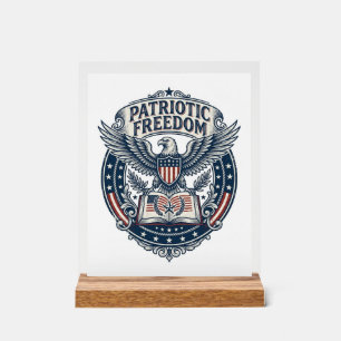 Patriotisches Buchclub-Vektorgrafik-T-Shirt (2) Acrylschild