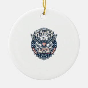 Patriotisches Buchclub-Vektorgrafik-T-Shirt (2) Keramik Ornament