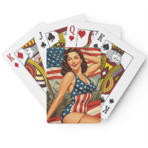 Patriotisches Button für Spielkarten / Susan