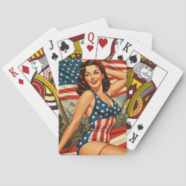 Patriotisches Button für Spielkarten / Susan