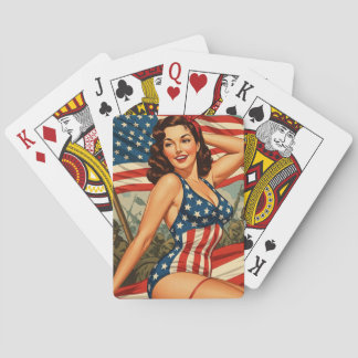 Patriotisches Button für Spielkarten / Susan