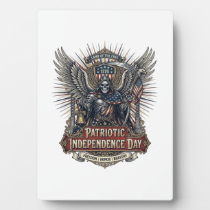 Patriotisches Chrome-Reaper-Dunkel-Patriot-Skelett Fotoplatte