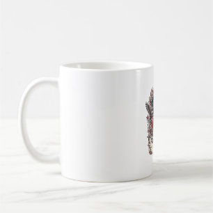 Patriotisches Corgi-Vektorgrafik-T-Shirt_1 Kaffeetasse