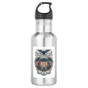 Patriotisches Cottagecore Amerika Vektorgrafik T-S Edelstahlflasche