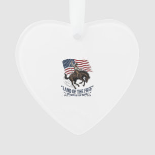 Patriotisches Cowboy-Land der Freien Western-Hemd  Ornament