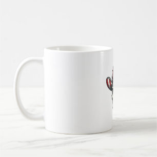 Patriotisches Cowboy-Schädel-Vintage-Stickerei-Shi Kaffeetasse