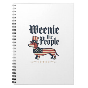 Patriotisches Dachshund-T-Shirt Weenie the People_ Notizblock