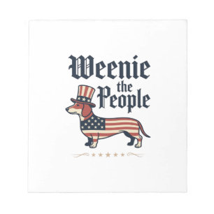 Patriotisches Dachshund-T-Shirt Weenie the People_ Notizblock