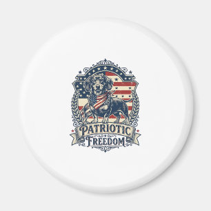 Patriotisches Dachshund-Vektorgrafik-T-Shirt_1 Magnet