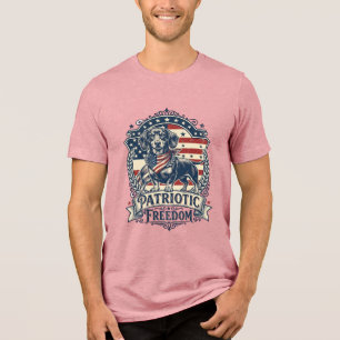 Patriotisches Dachshund-Vektorgrafik-T-Shirt_1 Tri-Blend Shirt