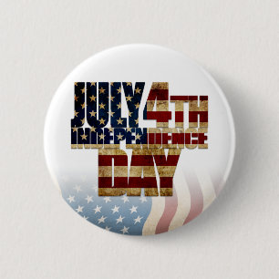 Patriotisches Design vom 4. Juli Button