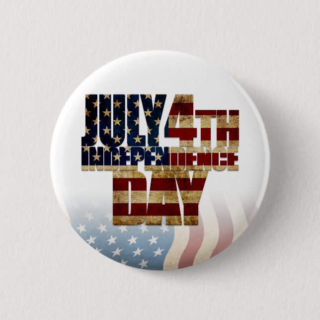 Patriotisches Design vom 4. Juli Button (Vorderseite)