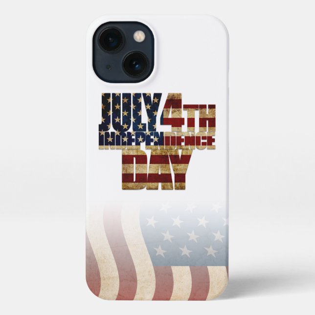 Patriotisches Design vom 4. Juli iPhone Hülle (Rückseite)