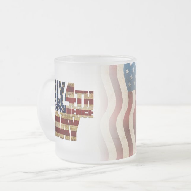 Patriotisches Design vom 4. Juli Mattglastasse (Vorderseite Links)