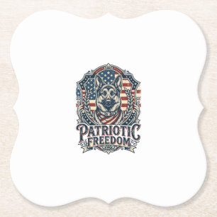 Patriotisches deutsches Schäferhund-Vektorgrafik-T Untersetzer