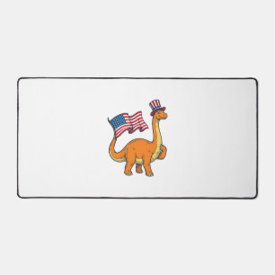 Patriotisches Dinosaurier-Flagge Vintage-Gravur-Sh Schreibtischunterlage
