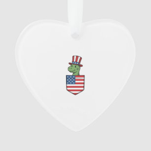 Patriotisches Dinosaurier-Tasche Vintage-Shirt-Des Ornament