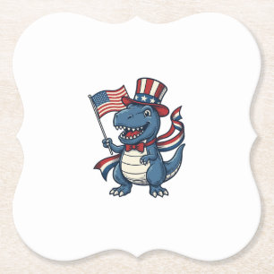 Patriotisches Dinosaurier Vintage Vektor Shirt Des Untersetzer