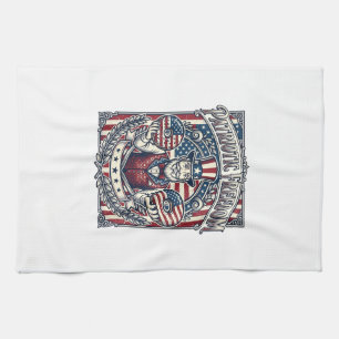 Patriotisches Donut-Liebhaber Vektorgrafik T-Shirt Geschirrtuch