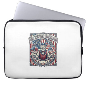 Patriotisches Donut-Liebhaber Vektorgrafik T-Shirt Laptopschutzhülle
