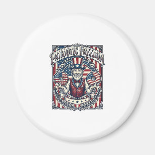 Patriotisches Donut-Liebhaber Vektorgrafik T-Shirt Magnet