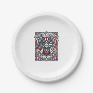 Patriotisches Donut-Liebhaber Vektorgrafik T-Shirt Pappteller