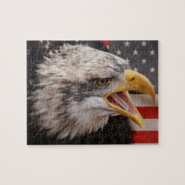 Patriotisches Eagle-Bild-Puzzlespiel (Horizontal)