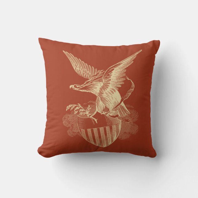 Patriotisches Eagle-Kissen Kissen (Vorderseite)
