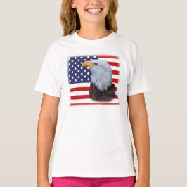 Patriotisches Eagle und USA-Flagge T-Shirt