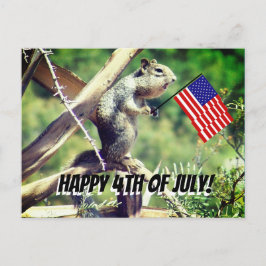 Patriotisches Eichhörnchen Postkarte