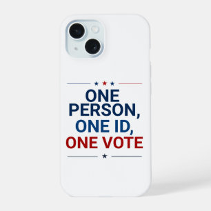 Patriotisches Ein Mann, eine ID, eine Stimme iPhone 15 Hülle