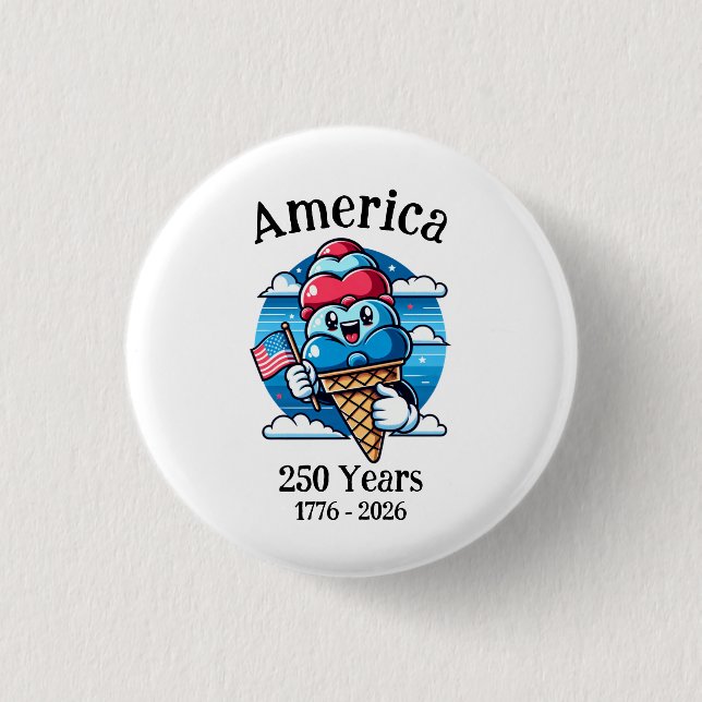 Patriotisches Eis 250 Jahre Button (Vorderseite)