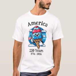 Patriotisches Eis 250 Jahre Erwachsene T-Shirt