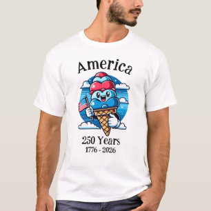 Patriotisches Eis 250 Jahre Erwachsene T-Shirt